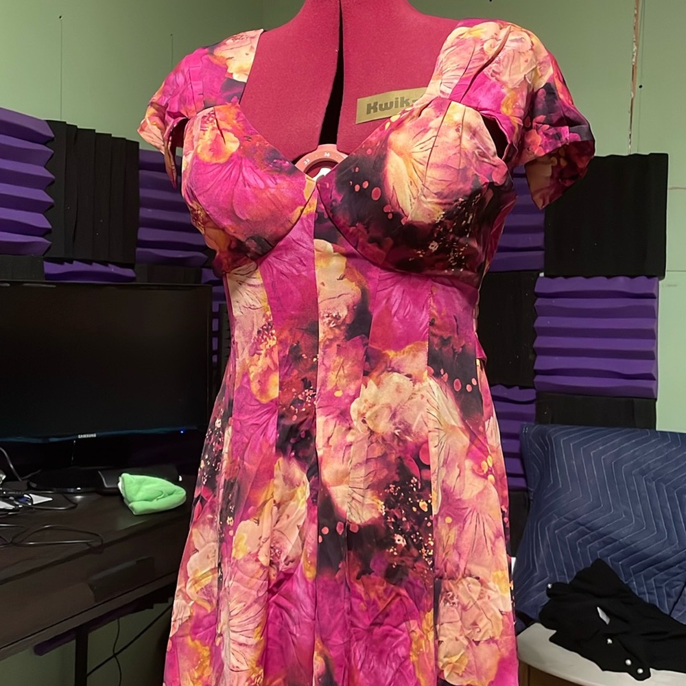Flowered print maxi dress